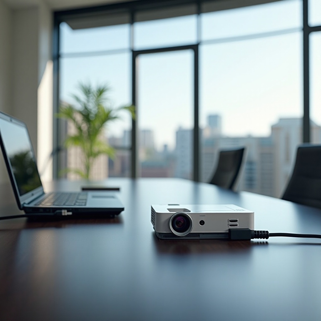 how to work projector with laptop